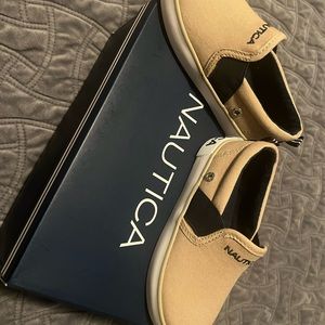 Nautical toddler slip ons